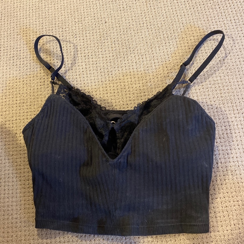 Aerie cropped thank top